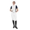 Equestro Polo da concorso donna manica corta con inserti in mesh Blu Navy
