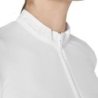 Equestro Polo da concorso donna basic con inserti in mesh Bianco