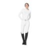 Equestro Polo da concorso donna basic con inserti in mesh Bianco