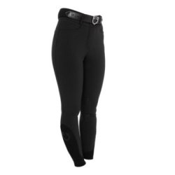 Equestro Pantaloni donna vita alta con grip al ginocchio Nero