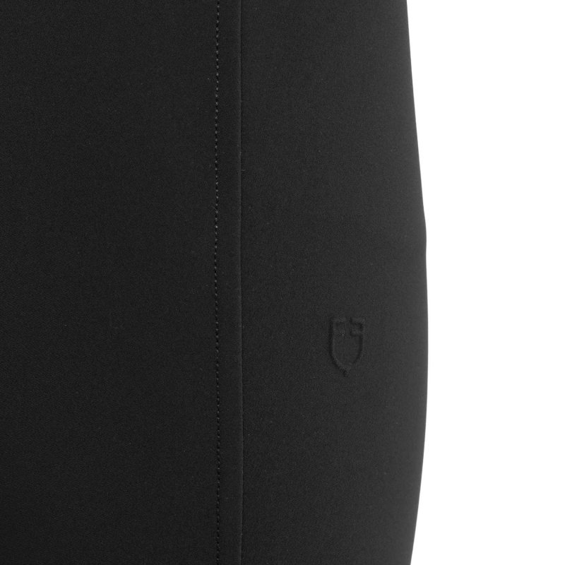 Equestro Pantaloni donna vita alta con grip al ginocchio Nero