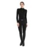 Equestro Pantaloni donna vita alta con grip al ginocchio Nero