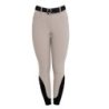 Equestro Pantaloni donna full grip vita alta in tessuto tecnico bi-stretch Tortora