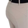 Equestro Pantaloni donna full grip vita alta in tessuto tecnico bi-stretch Tortora