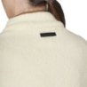 Equestro Smanicato donna in pile teddy con tasca frontale Ecru