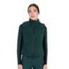 Equestro Smanicato donna con inserti in pile teddy Verde Foresta