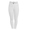 Equestro Pantaloni donna vita alta full grip con strass Bianco
