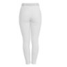 Equestro Pantaloni donna vita alta full grip con strass Bianco