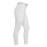 Equestro Pantaloni donna vita alta full grip con strass Bianco