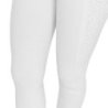 Equestro Pantaloni donna vita alta full grip con strass Bianco