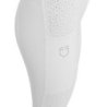 Equestro Pantaloni donna vita alta full grip con strass Bianco