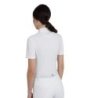 Equestro Polo da concorso donna manica corta con strass Bianco
