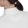 Equestro Polo da concorso donna manica corta con strass Bianco