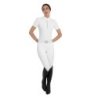 Equestro Polo da concorso donna manica corta con strass Bianco