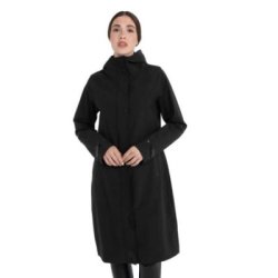Equestro Softshell lungo donna con apertura posteriore Nero