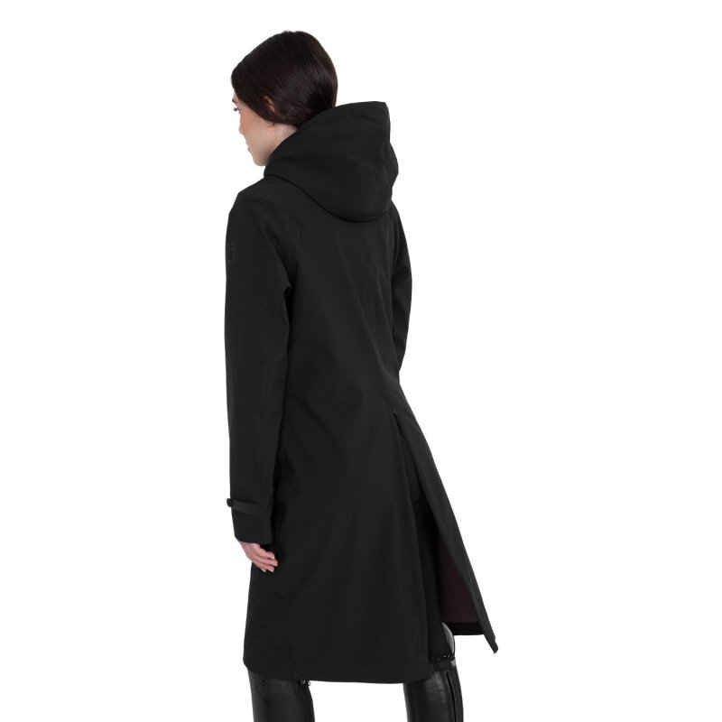 Equestro Softshell lungo donna con apertura posteriore Nero