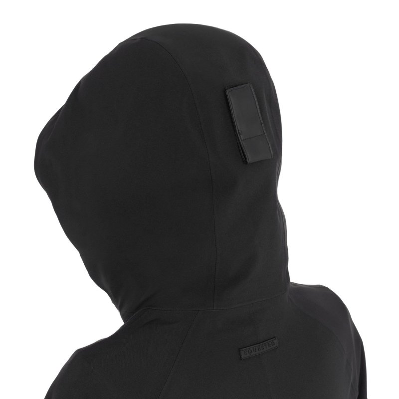 Equestro Softshell lungo donna con apertura posteriore Nero