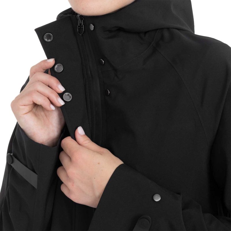 Equestro Softshell lungo donna con apertura posteriore Nero