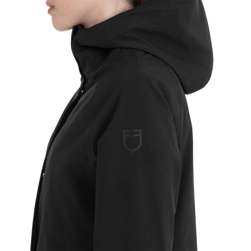 Equestro Softshell lungo donna con apertura posteriore Nero