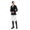 Equestro Giacca da concorso donna monogram in tessuto effetto velluto Nero