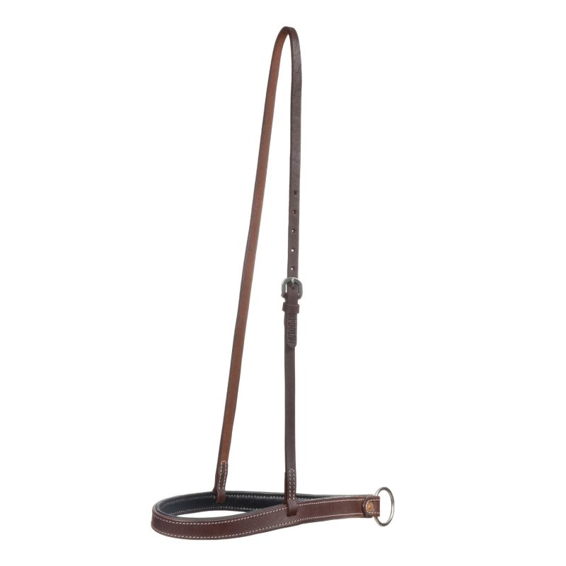 Pool's Equitazione Noseband western imbottito in cuoio oliato
