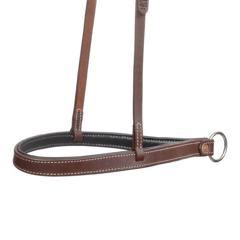 Pool's Equitazione Noseband western imbottito in cuoio oliato