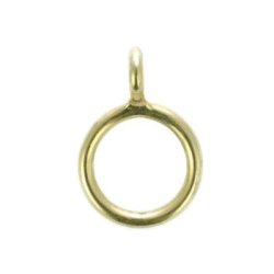 Umbria Equitazione Anello con gancio fisso per tie down Oro