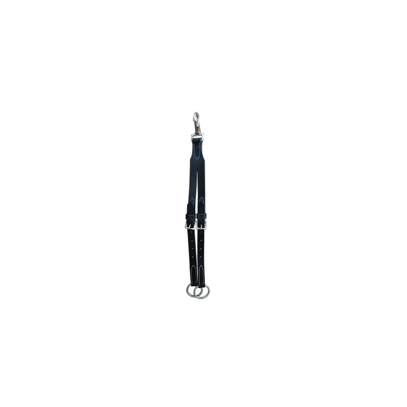 Pool's Equitazione Forchetta western in cuoio harness doppia regolazione - Nero