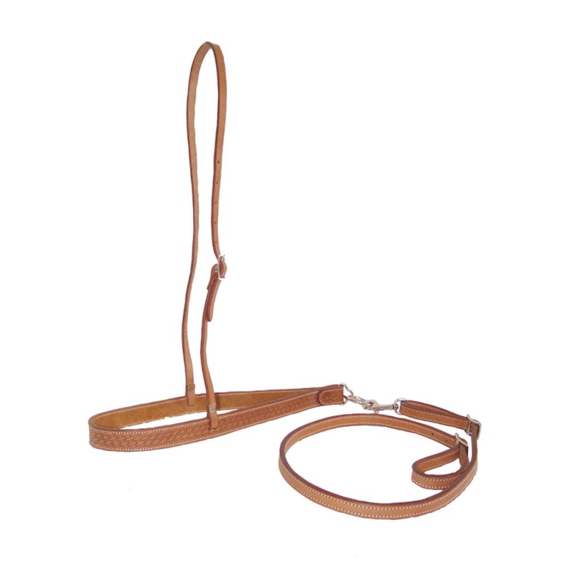 Pool's Equitazione Set noseband e tie down western Basket - Naturale