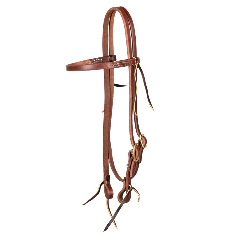 Platinum Pro Testiera Western con frontalino e fibbia singola 5/8"