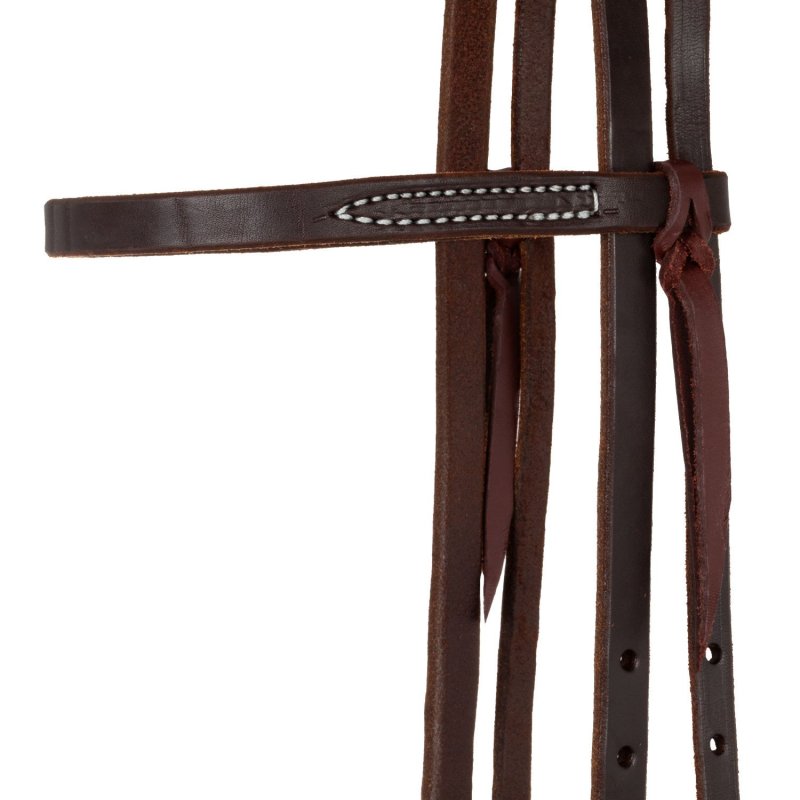 Berlin Custom Leather Testiera Western oliata con frontalino e fibbia nera