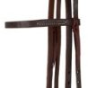 Berlin Custom Leather Testiera Western oliata con frontalino e fibbia nera