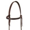 Berlin Custom Leather Testiera Western oliata con frontalino e fibbia nera