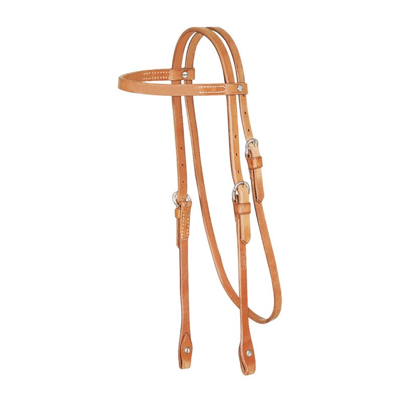 Schutz Brothers Testiera con frontalino dritto cuoio Harness