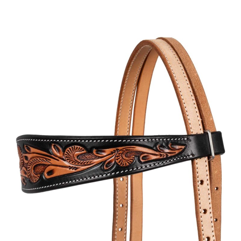 Pool's Equitazione Testiera Western decorazioni Dark Floral