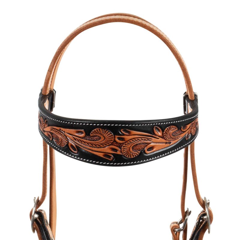 Pool's Equitazione Testiera Western decorazioni Dark Floral