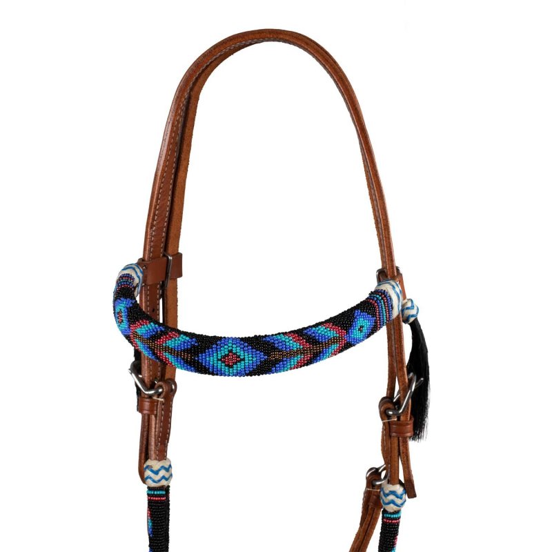 Pool's Equitazione Testiera Western con decorazioni Navajo