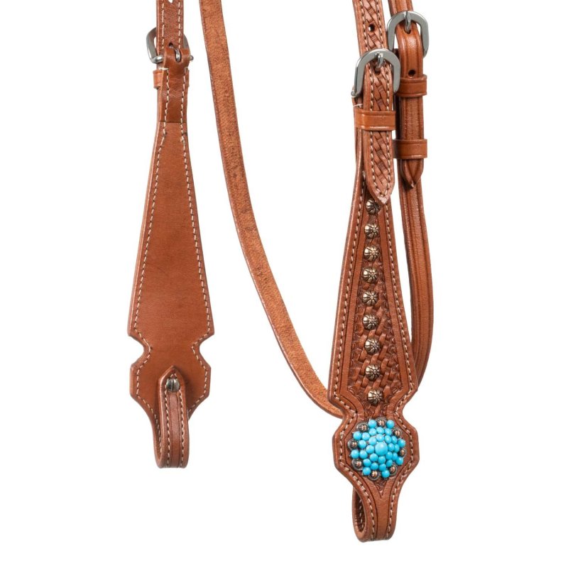 Pool's Equitazione Briglia Western con pietre blu