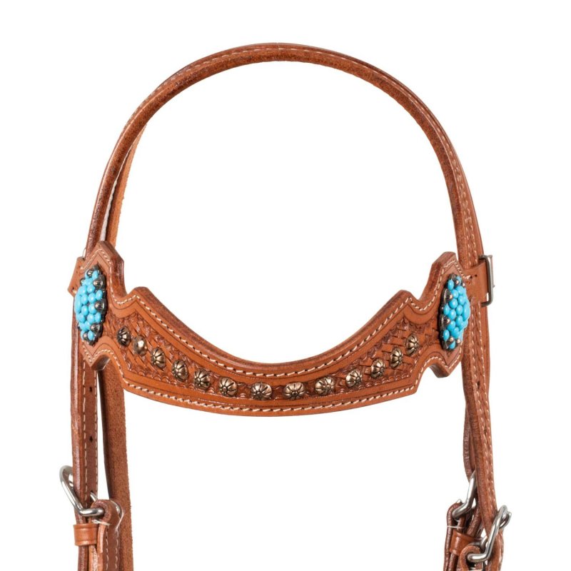 Pool's Equitazione Briglia Western con pietre blu