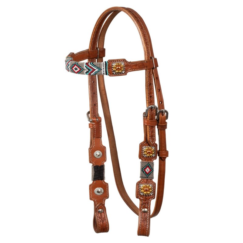 Pool's Equitazione Briglia con decorazioni in perline Navajo