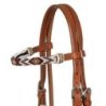 Pool's Equitazione Briglia bosal con decorazioni in perline del sud-ovest e redini mecate in cotone