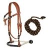 Pool's Equitazione Set bosal bicolore con redini in crine