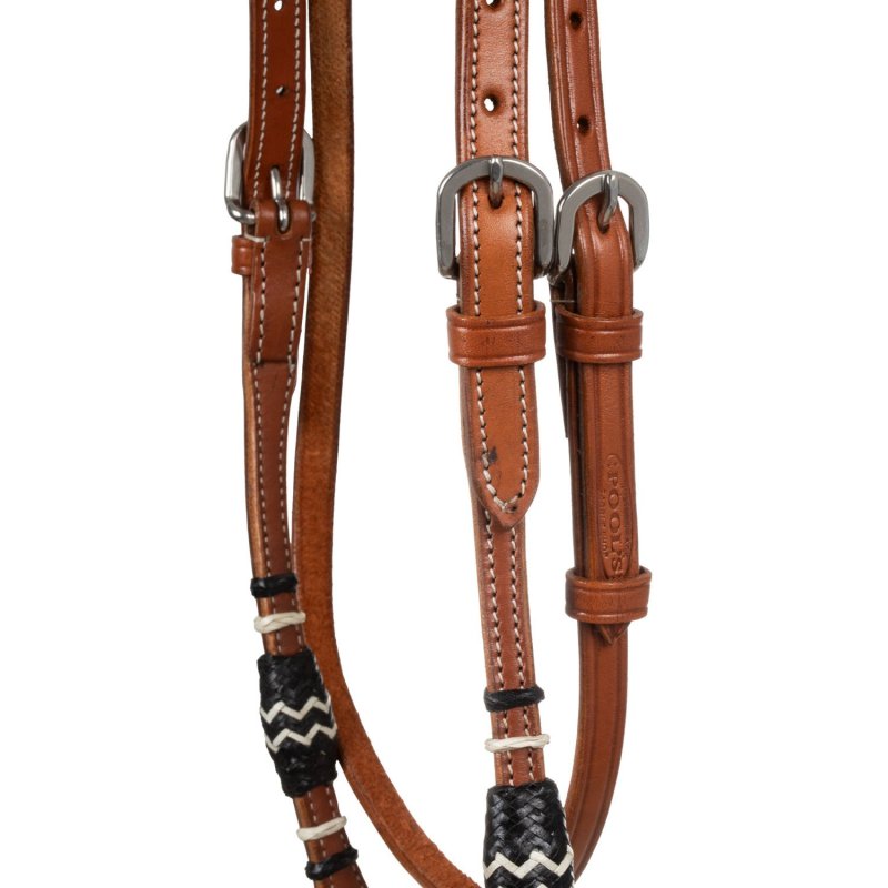 Pool's Equitazione Set bosal bicolore con redini in crine
