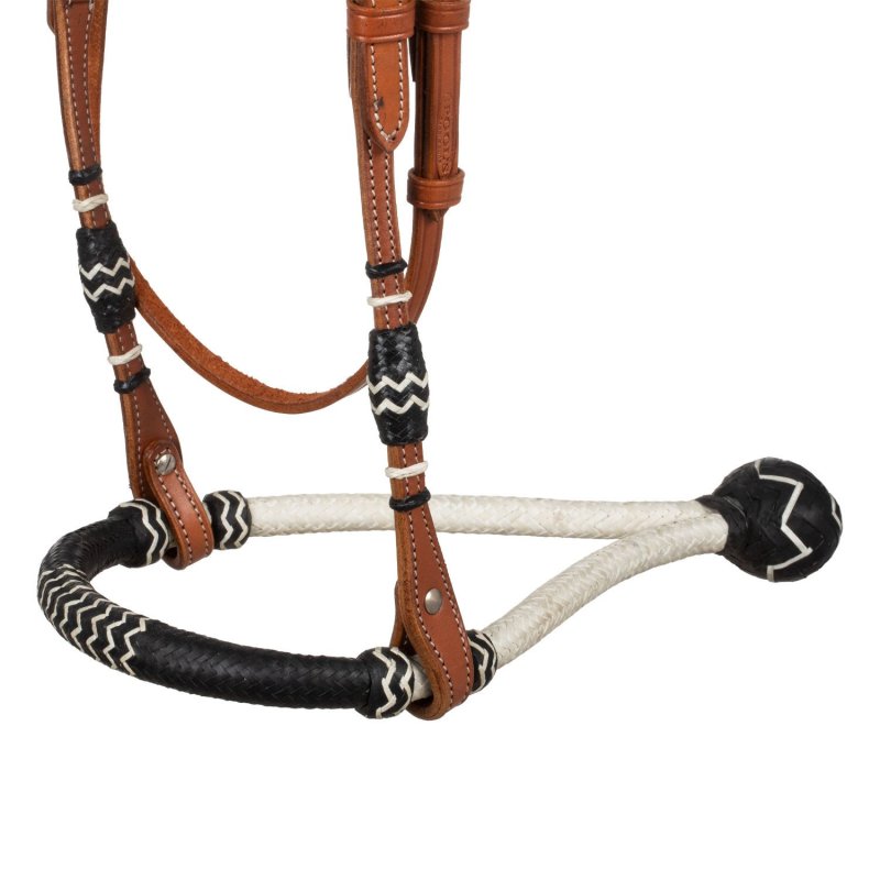 Pool's Equitazione Set bosal bicolore con redini in crine