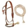 Pool's Equitazione Bosal set in Rawhide con redini mecate in cotone