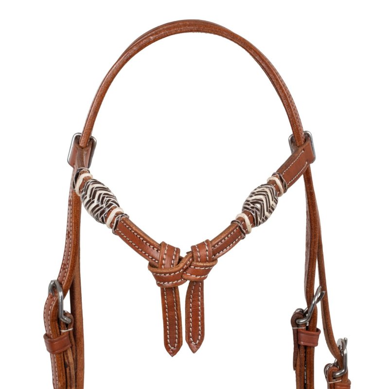 Pool's Equitazione Bosal set in Rawhide con redini mecate in cotone