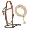 Pool's Equitazione Bosal con redini mecate in cotone