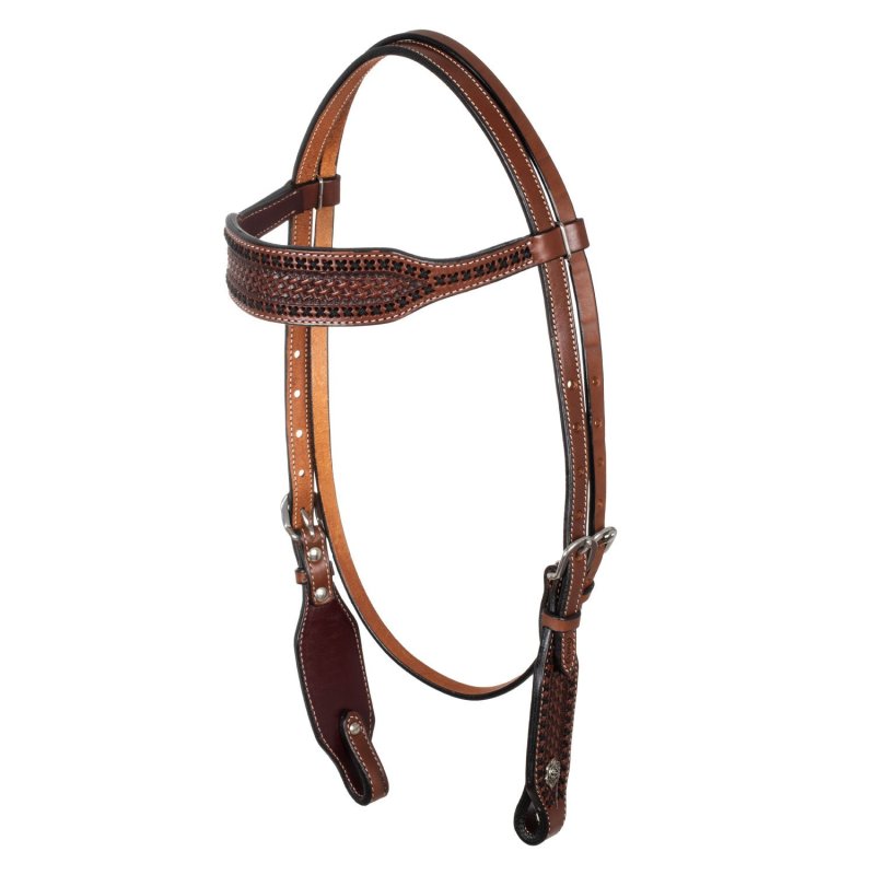 Pool's Equitazione Testiera Western con frontalino largo
