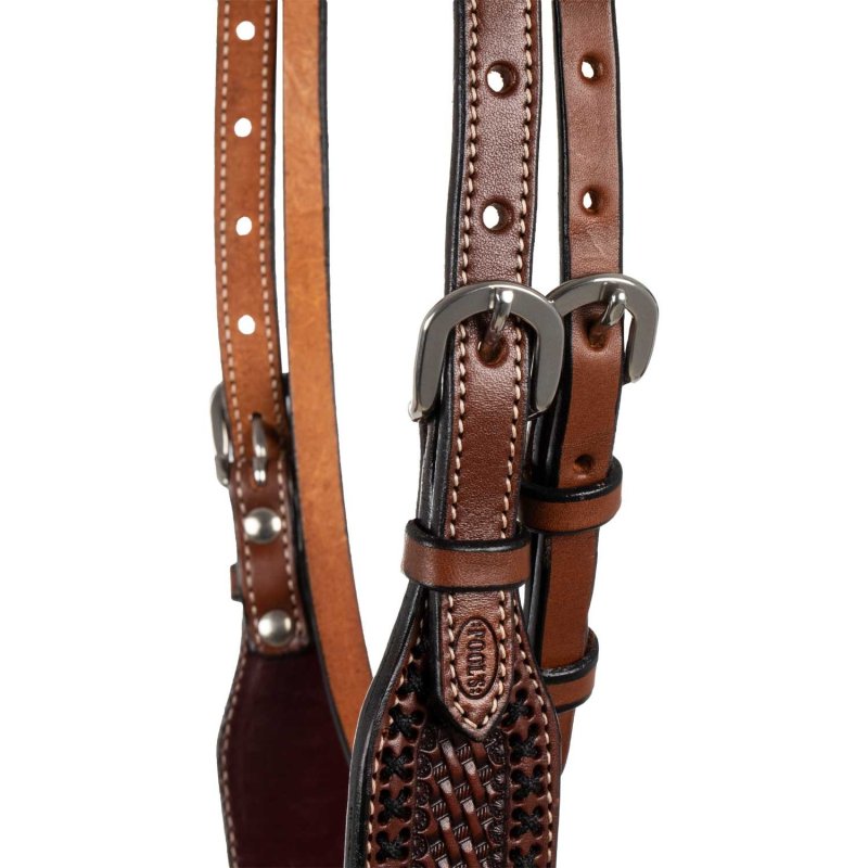 Pool's Equitazione Testiera Western con frontalino largo