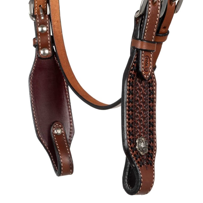 Pool's Equitazione Testiera Western con frontalino largo